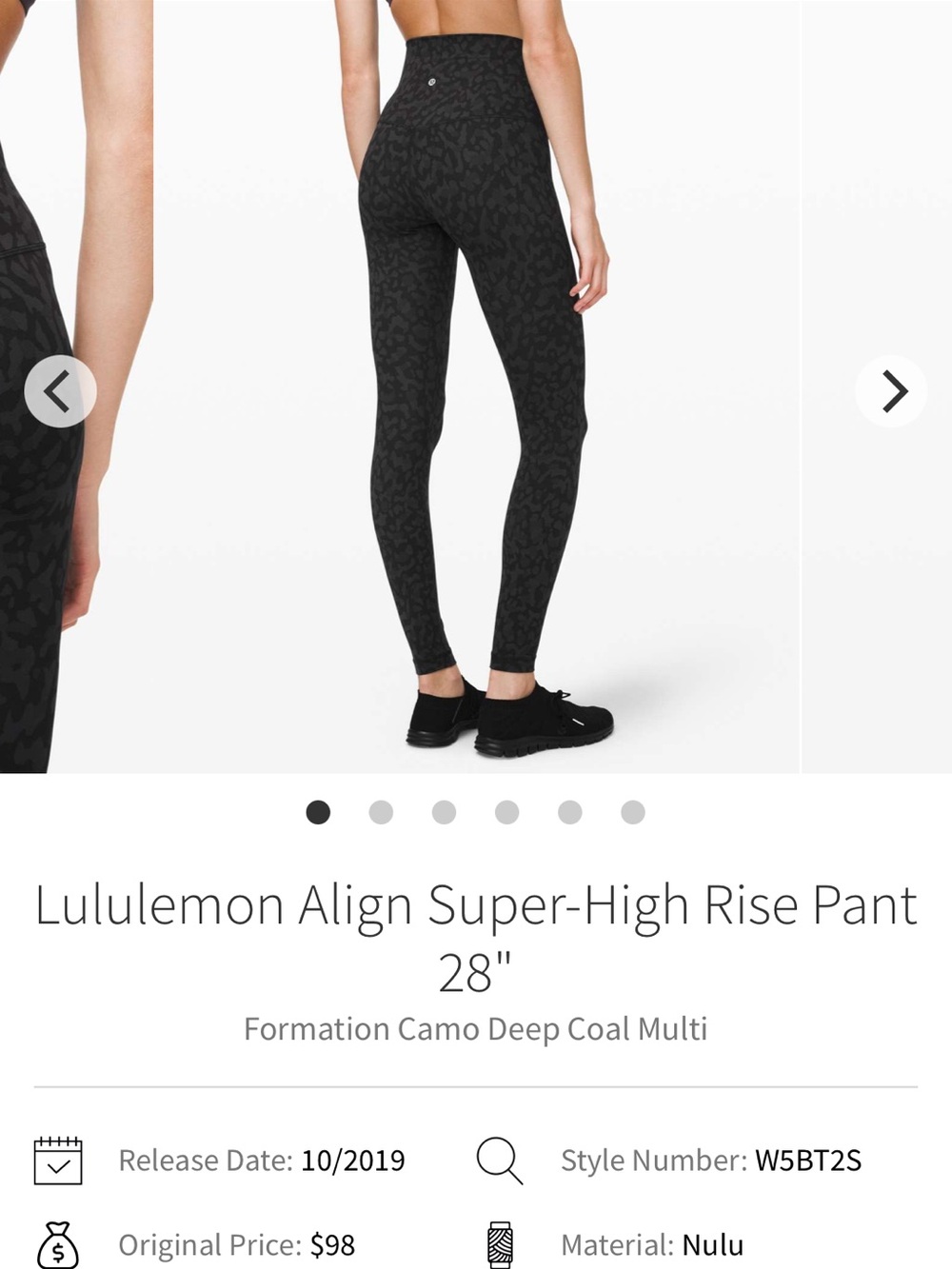 lululemon athletica Align Super-High Rise Legging — Deep Coal Multi